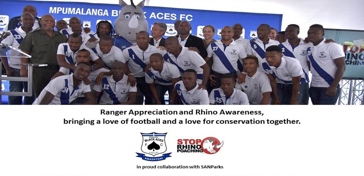 Mpumalanga Black Aces FC — Ranger Appreciation and Rhino Awareness campaign with SANParks